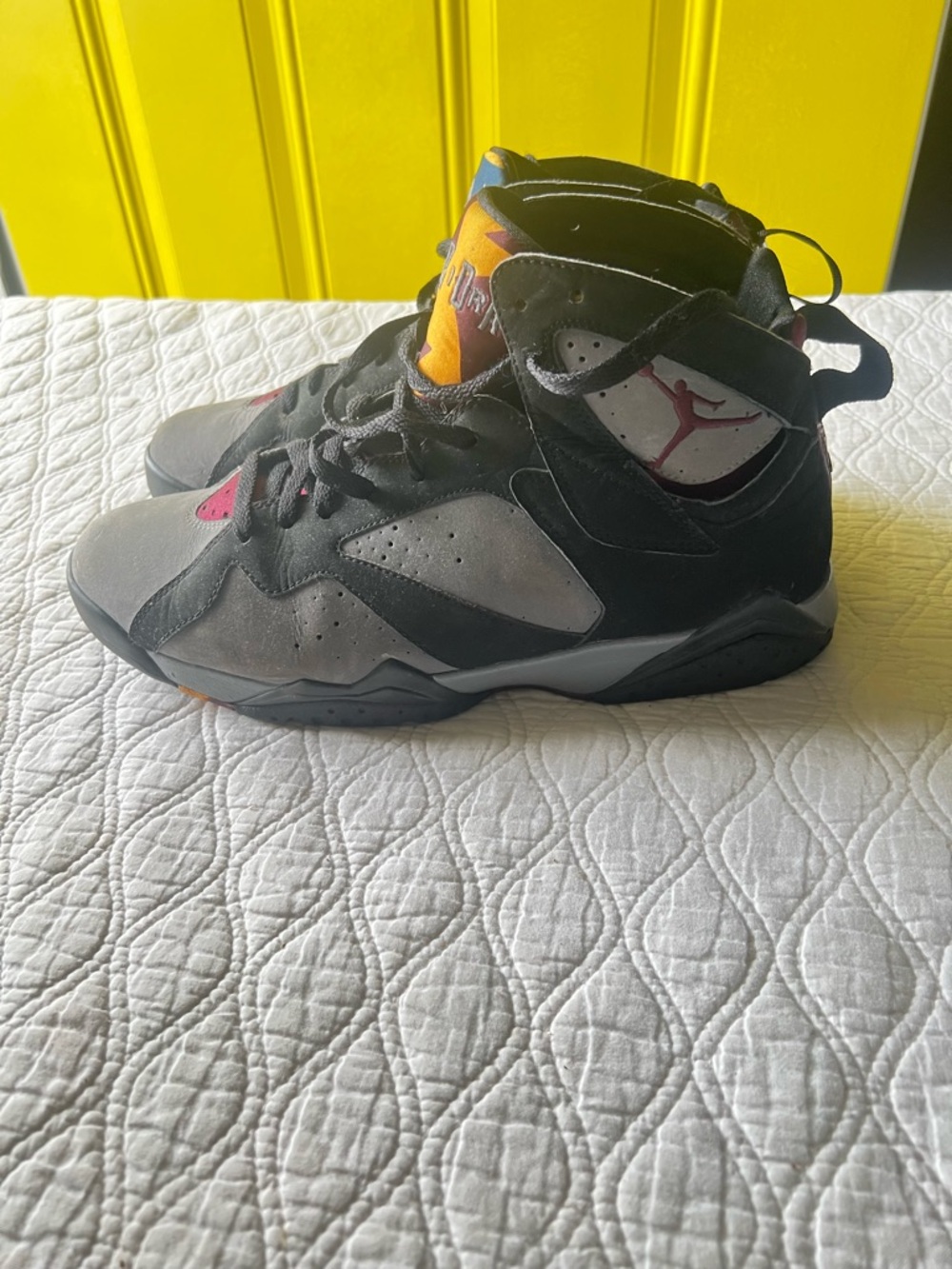 Jordan Men’s High-Top Sneakers in Black, Gray, Red, Yellow, Blue